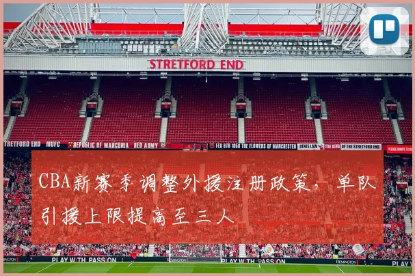 CBA新赛季调整外援注册政策，单队引援上限提高至三人